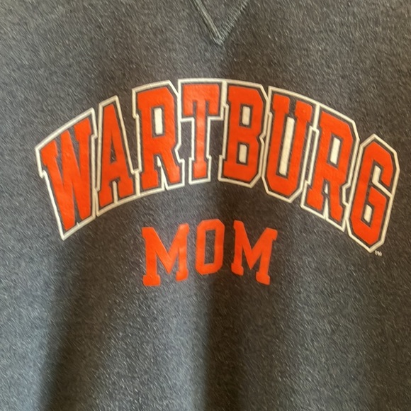 WARTBURG MOM Russell Athletic Iowa Long-sleeved Gray and Orange Sweater Size XL - Picture 6 of 13